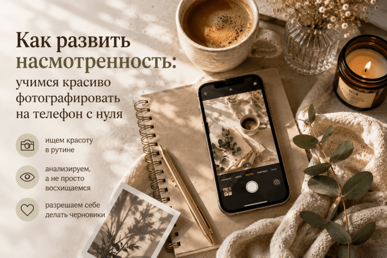 Как развить насмотренность: учимся делать красивые фото на телефон сервис Darchik